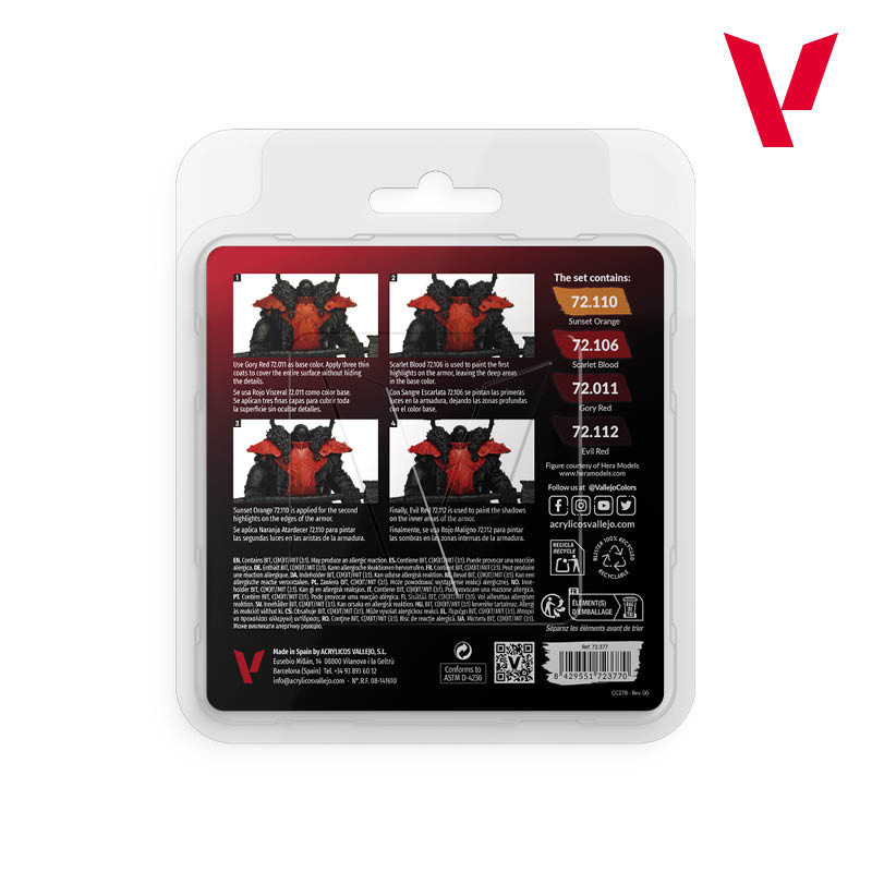 Vallejo Game Color set (Red)